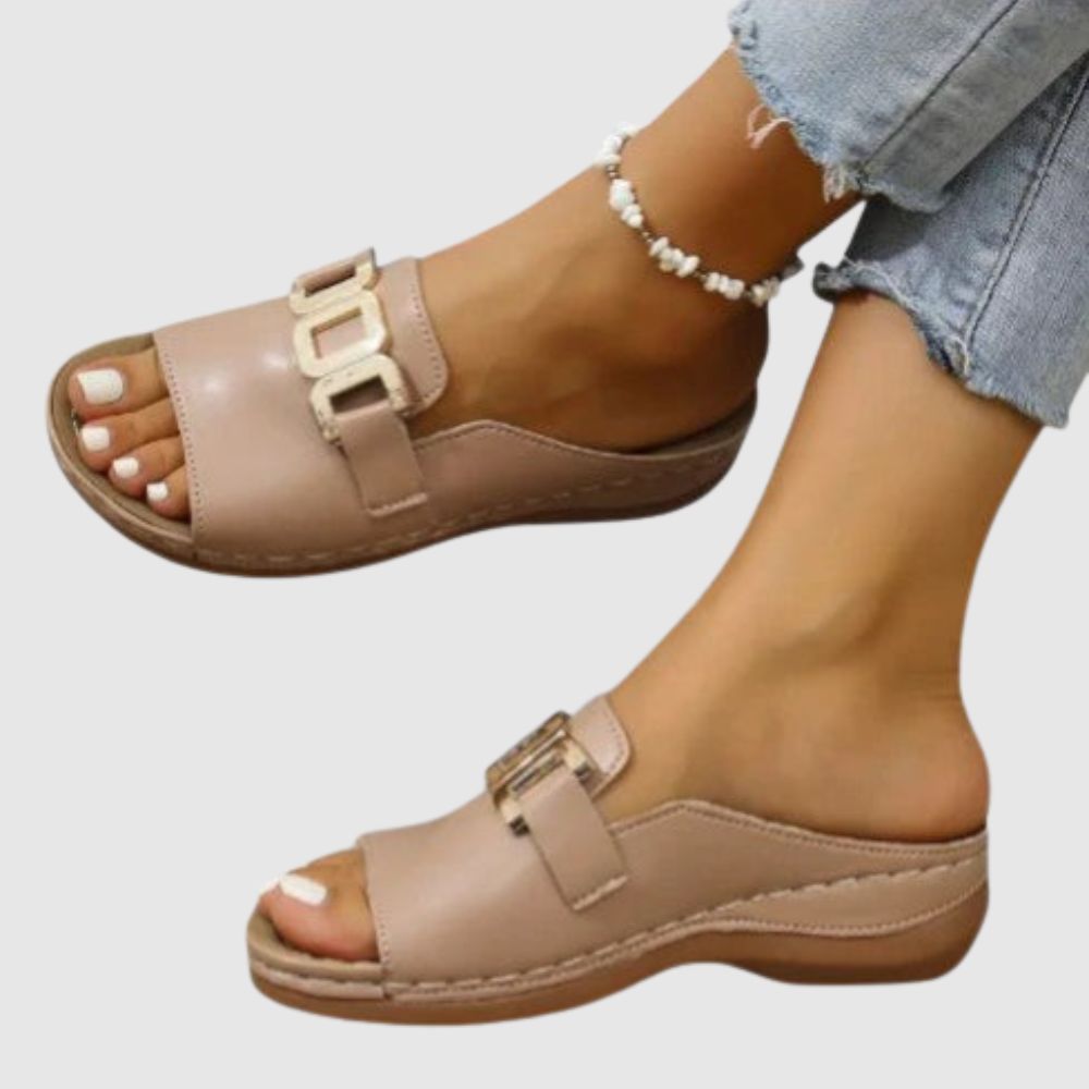 Anna – Sandales orthopédiques plates à boucle moderne