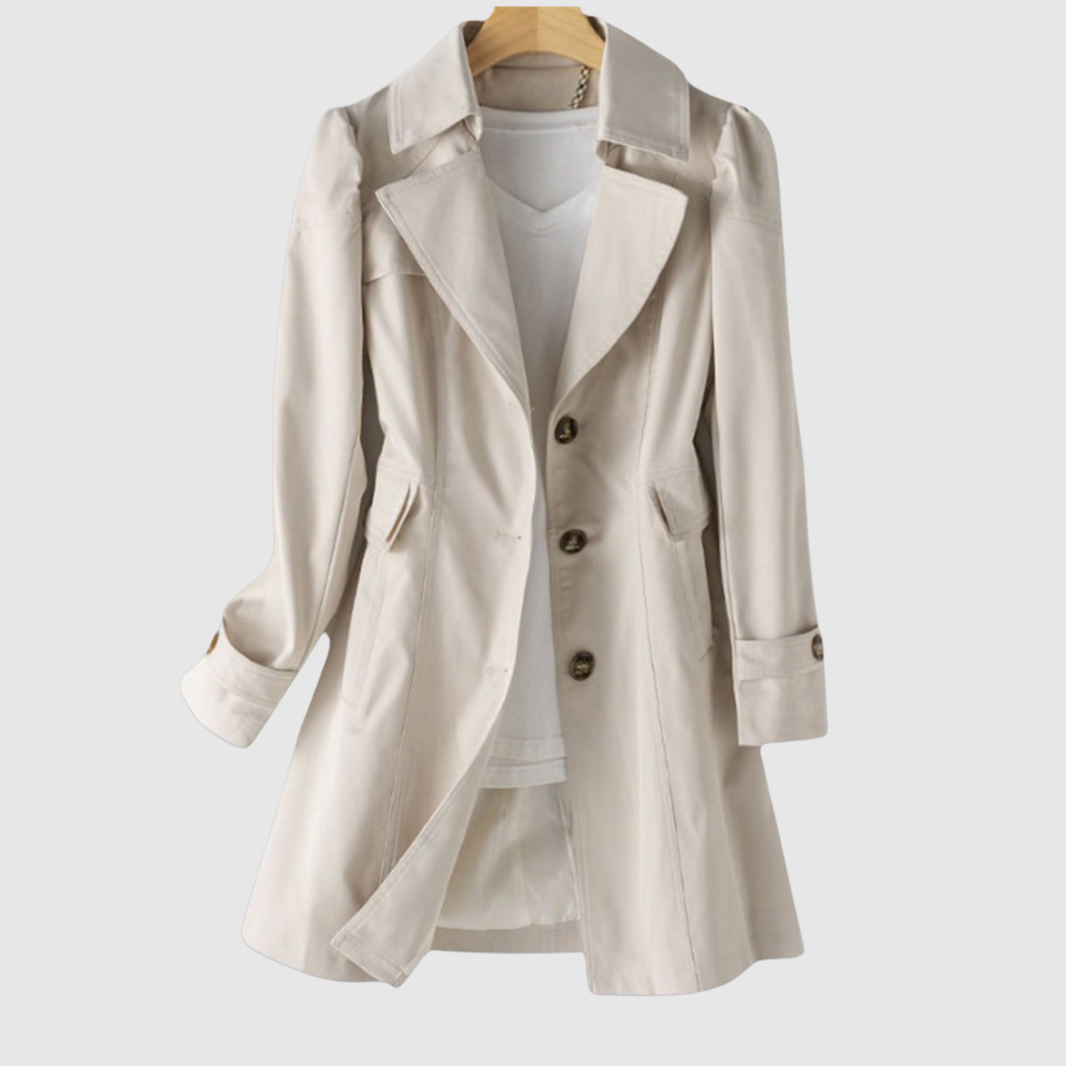 Jelena - Trench classique pour femmes avec boutons