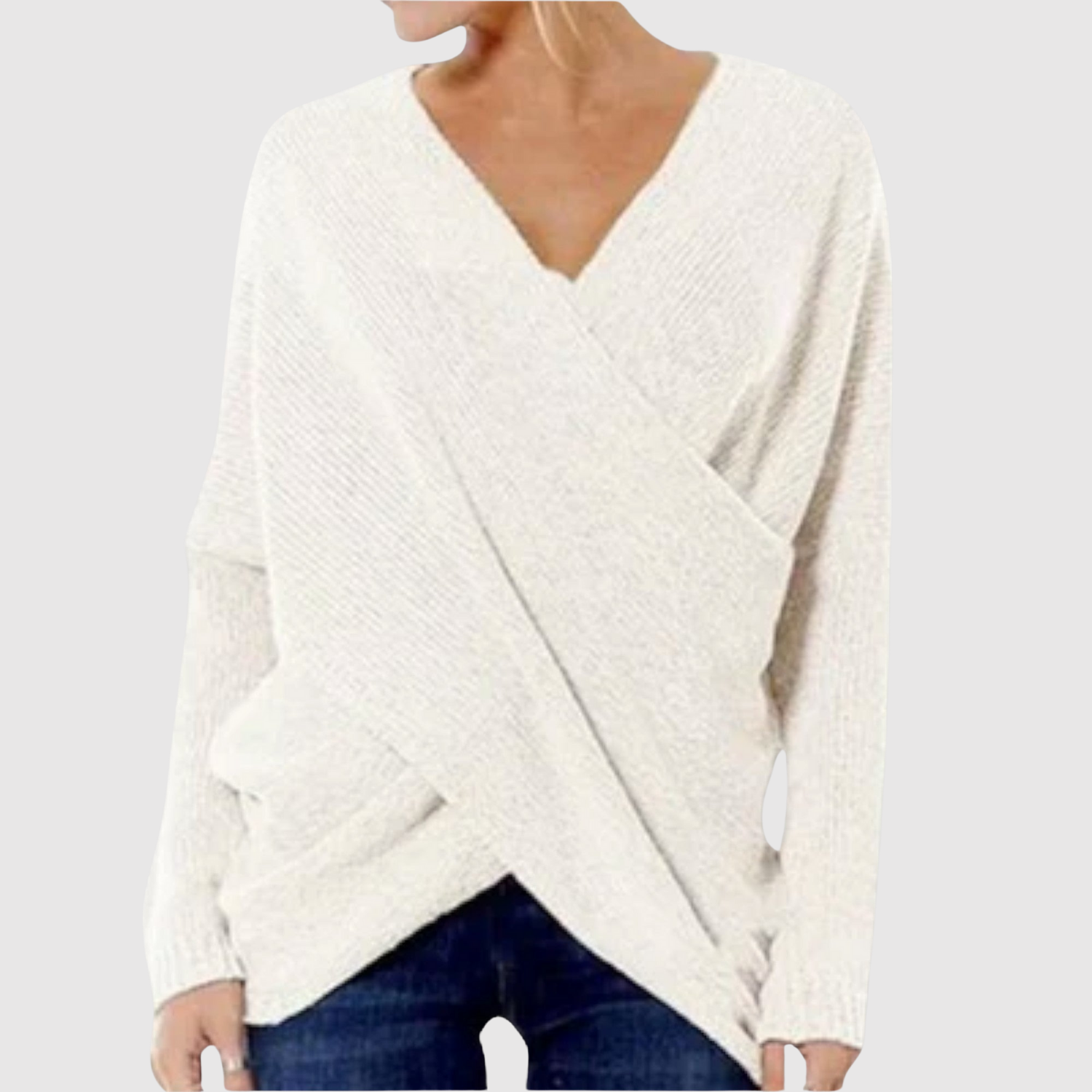 Nora – Pull avec effet enveloppant