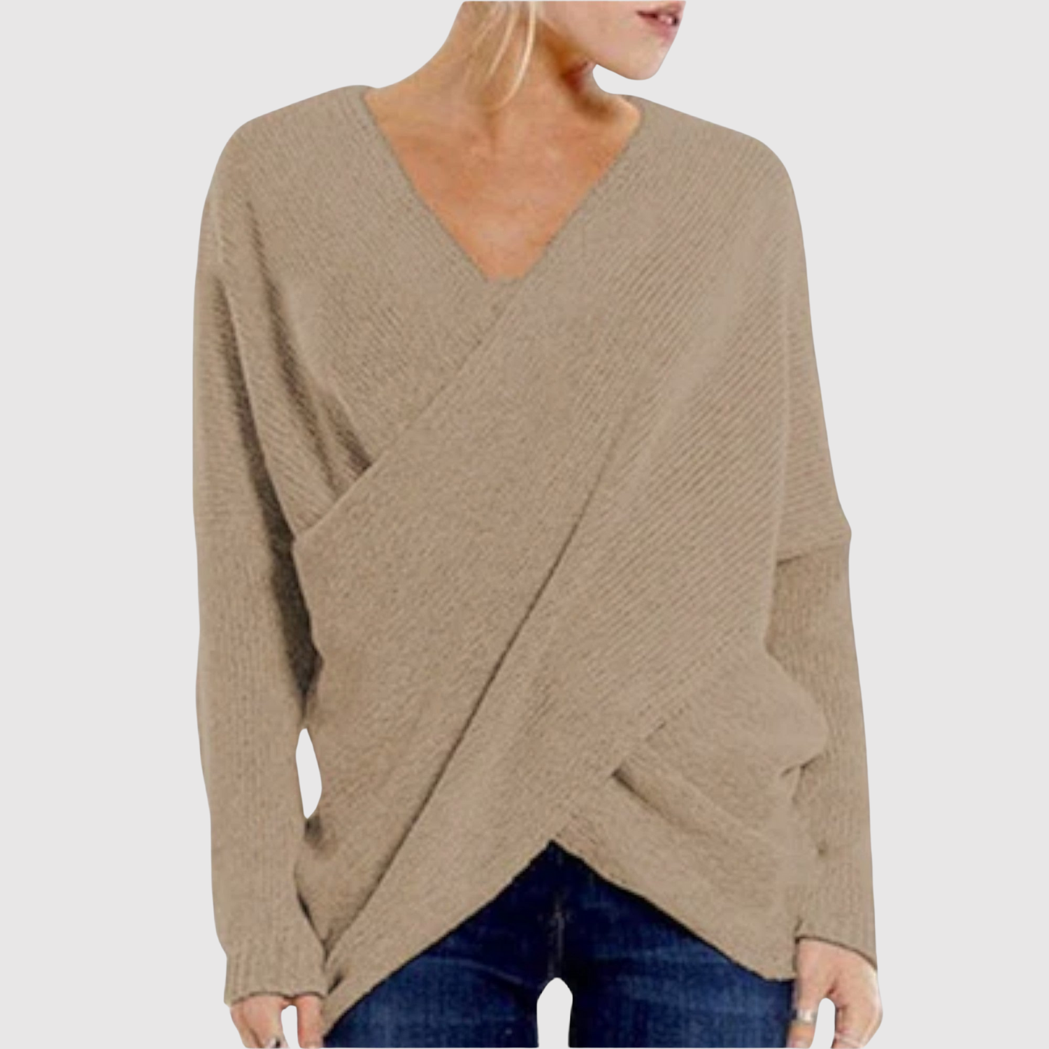 Nora – Pull avec effet enveloppant