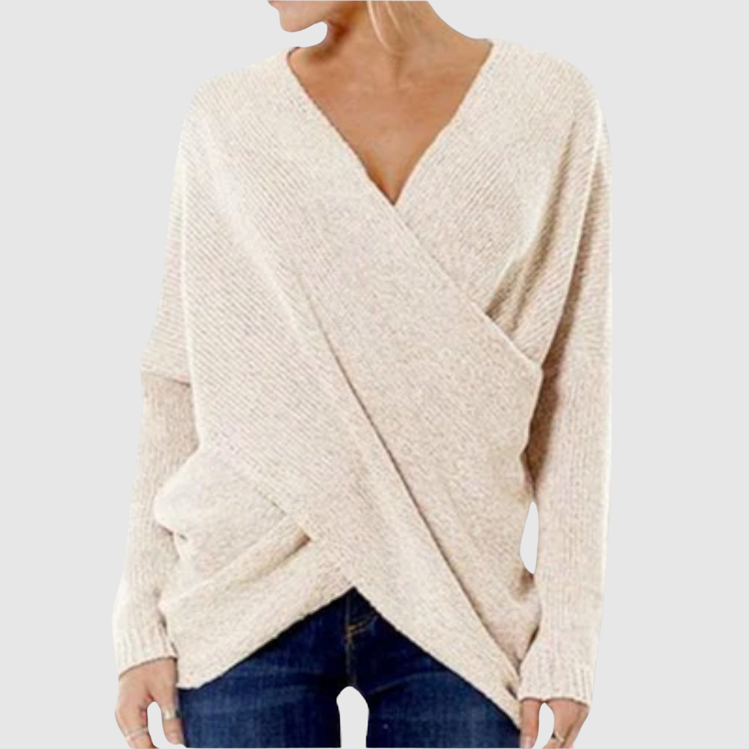 Nora – Pull avec effet enveloppant