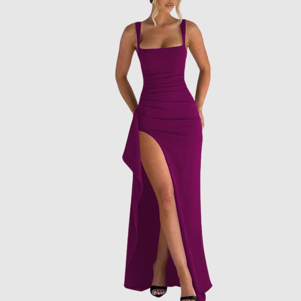 Zoé - Robe de soirée maxi avec fente
