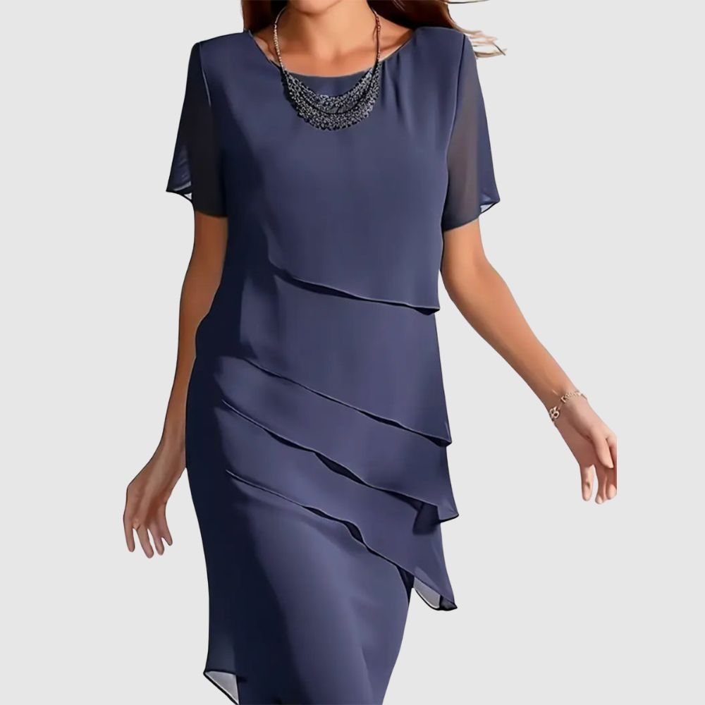 Zoé - Robe midi élégante à couches