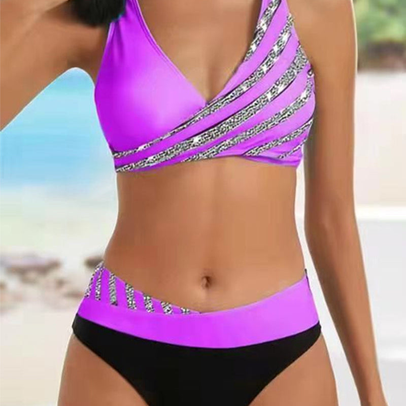Gabrielle - Bikini Imprimé en Teintes Chaudes