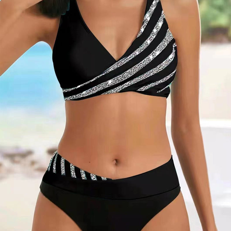 Gabrielle - Bikini Imprimé en Teintes Chaudes