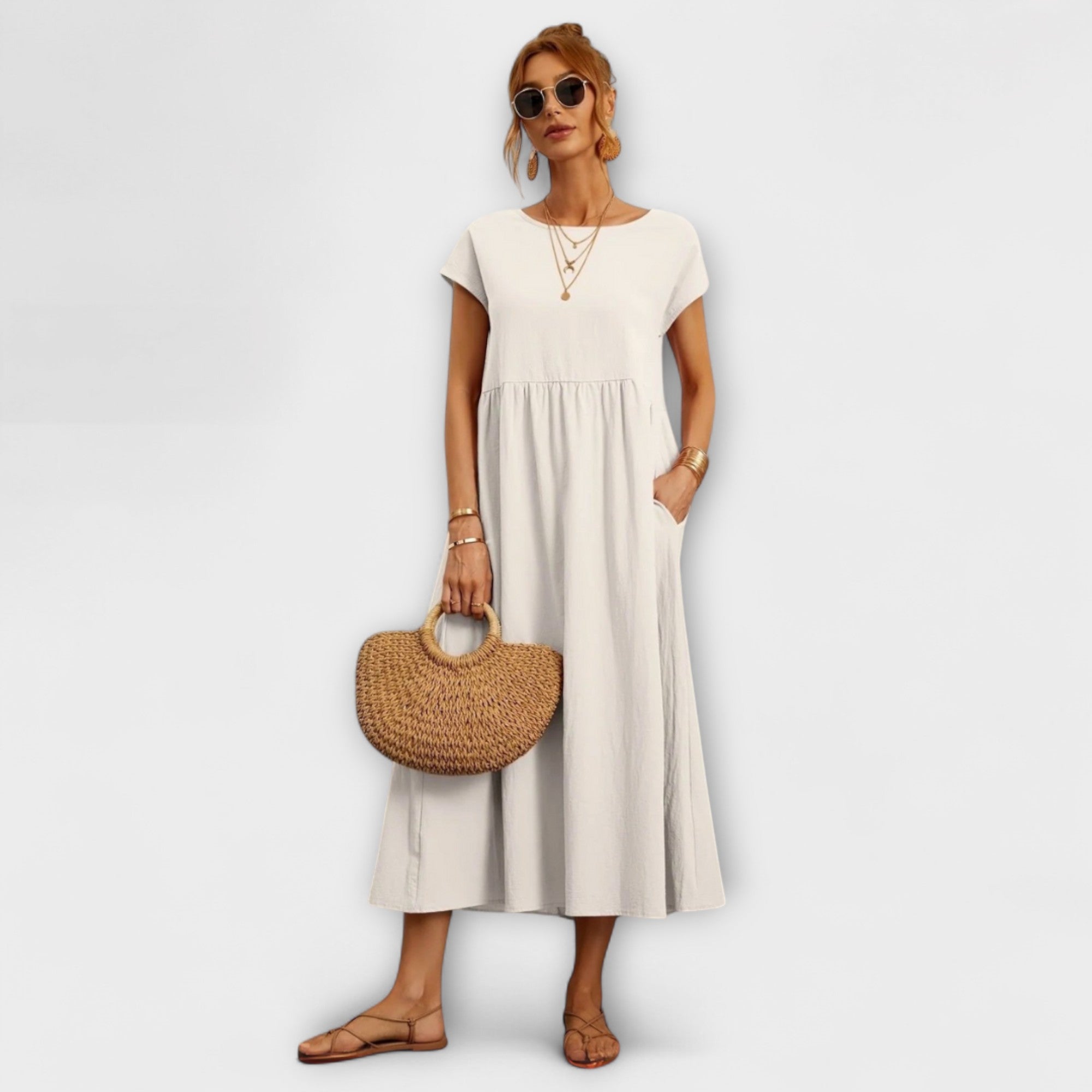Léna - Robe longue minimaliste