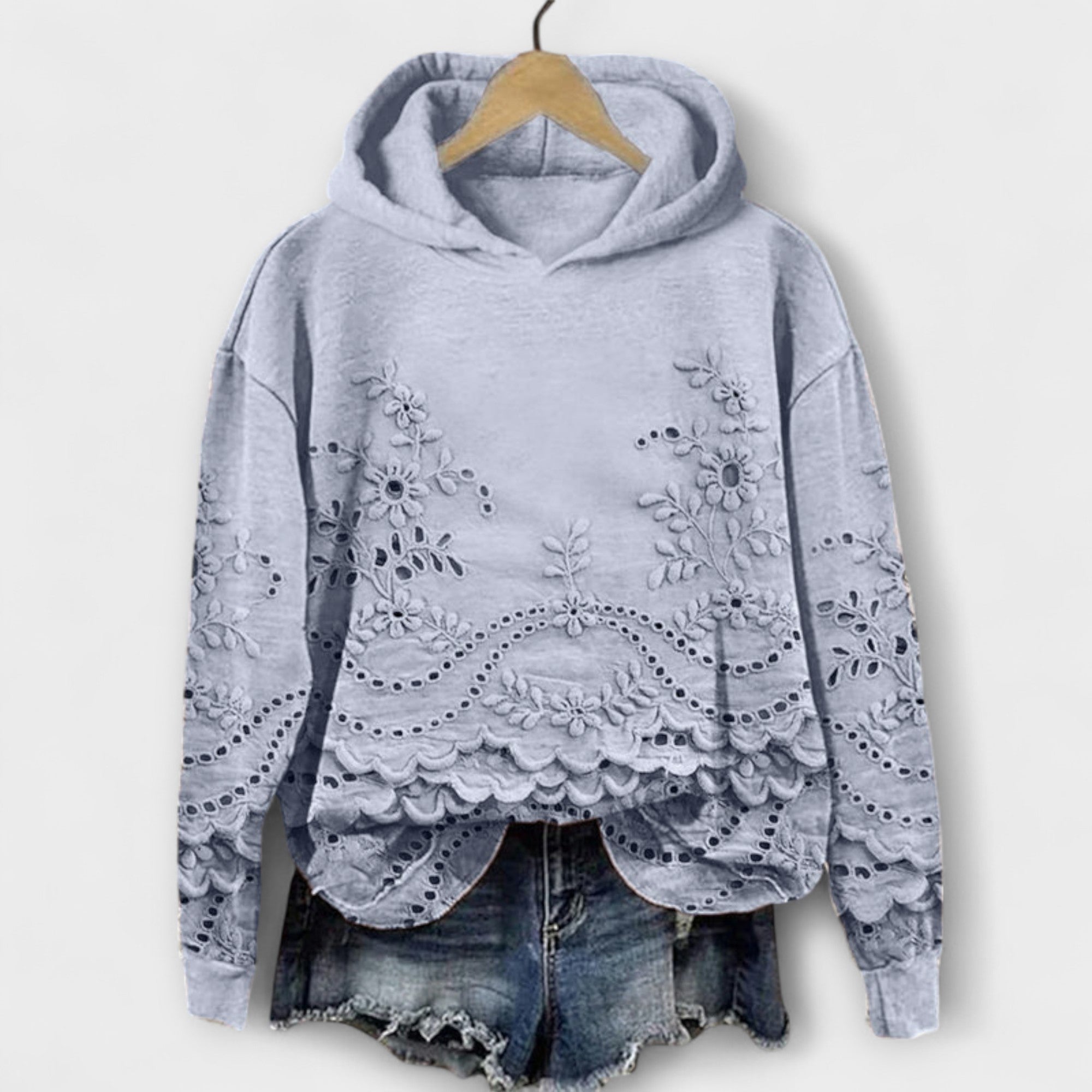 Nina – Sweat-shirt avec des détails en dentelle