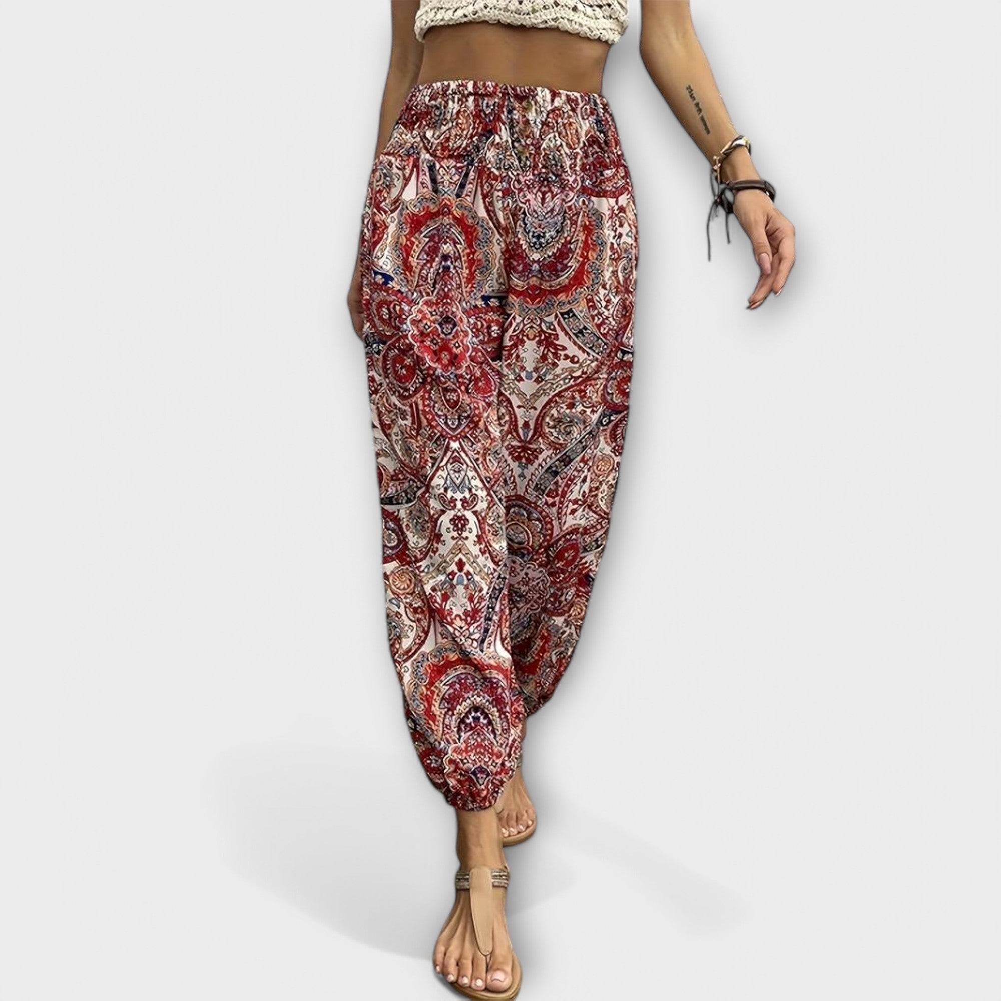 Mira - Pantalons ethniques avec imprimé graphique