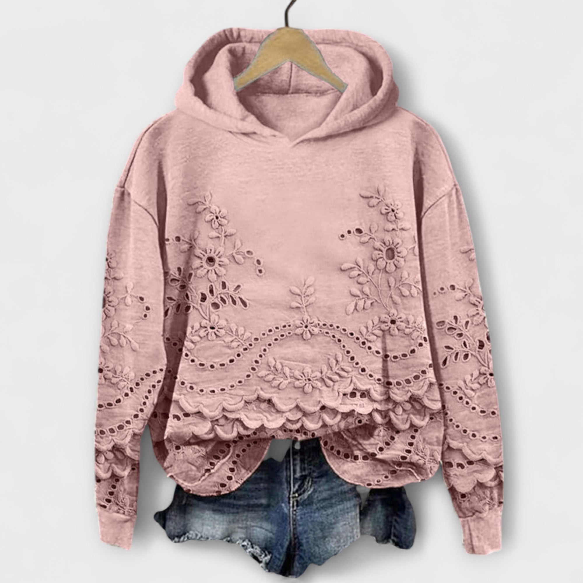 Nina – Sweat-shirt avec des détails en dentelle