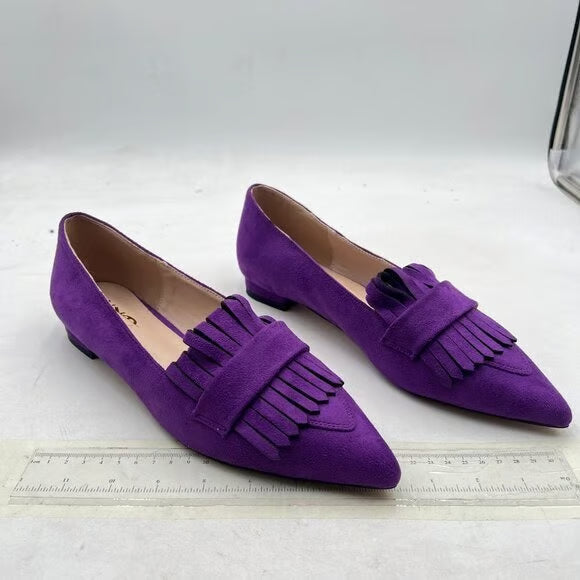 Léa – Mocassins de luxe en daim violet