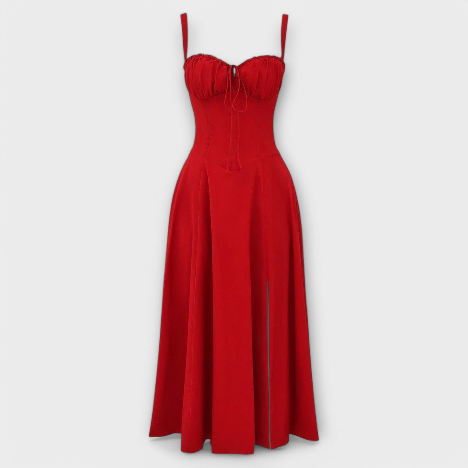 Léna - Robe midi avec des détails de corset