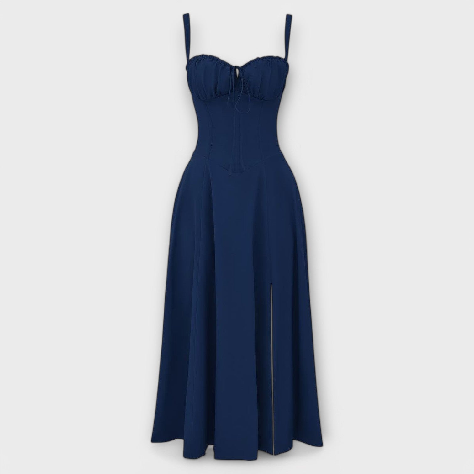 Léna - Robe midi avec des détails de corset
