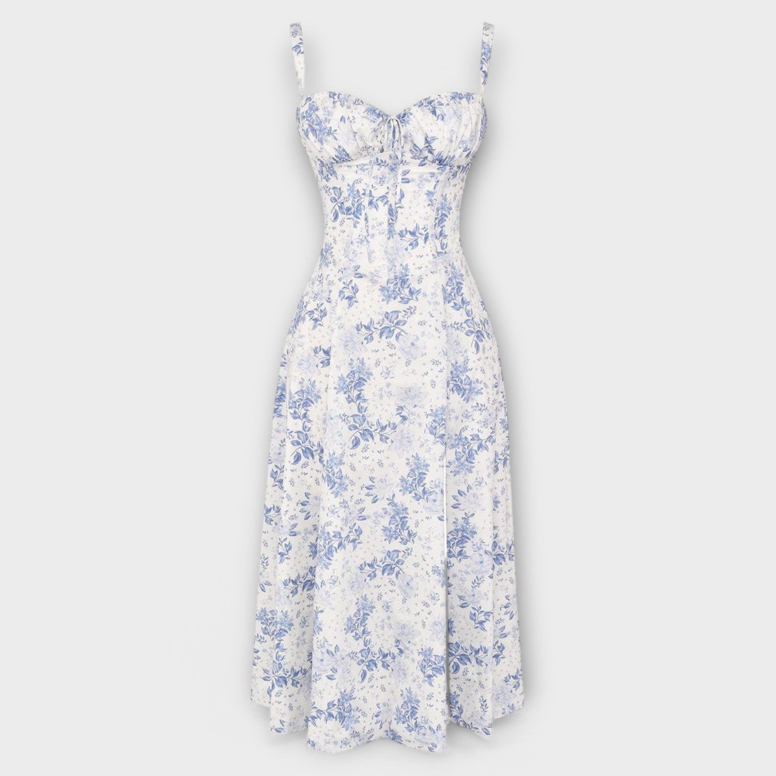 Léna - Robe midi avec des détails de corset